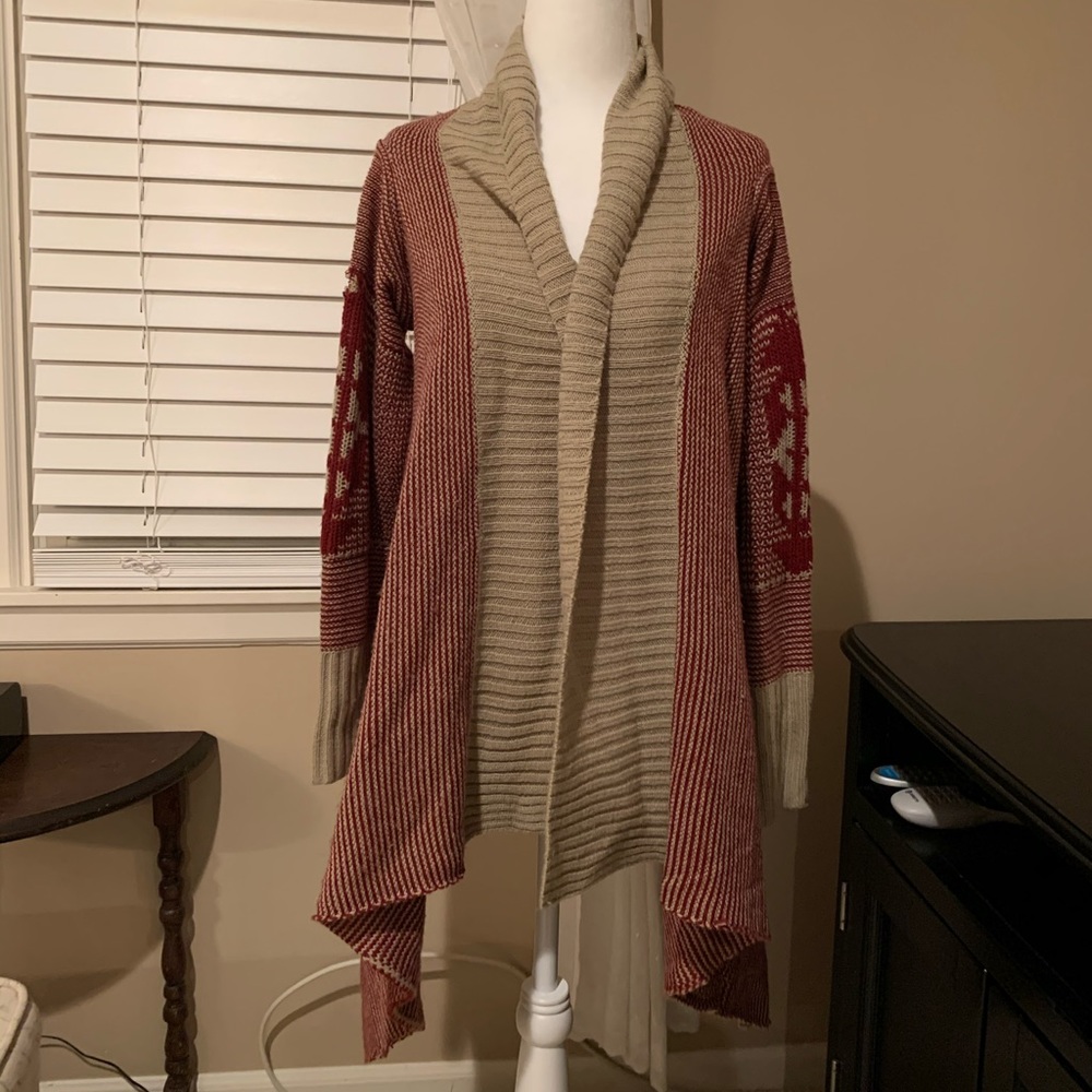 Pink Owl Open Front Cardigan